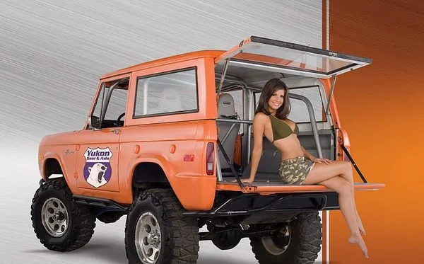 Bronco Girl — Ford Bronco orange vintage